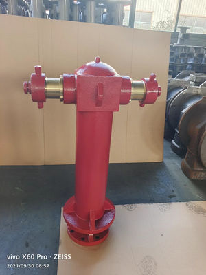 Painted Red Vertical Fire Hydrant Pillar Two Way ODM