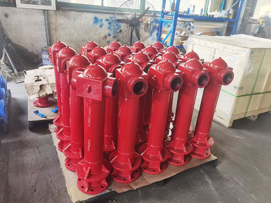 Painted Red Vertical Fire Hydrant Pillar Two Way ODM