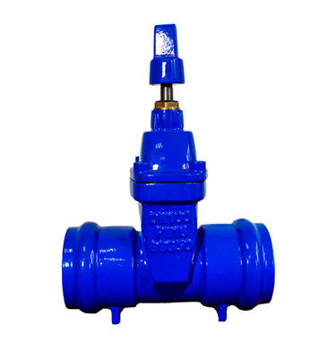 Socket End Stem Resilient Soft Seat Gate Valve Dengan Rating Tekanan PN10/16